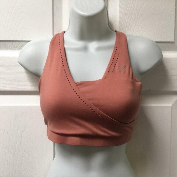 GYMSHARK Blush Laser Cut Sports Bra - Picture 2 of 5